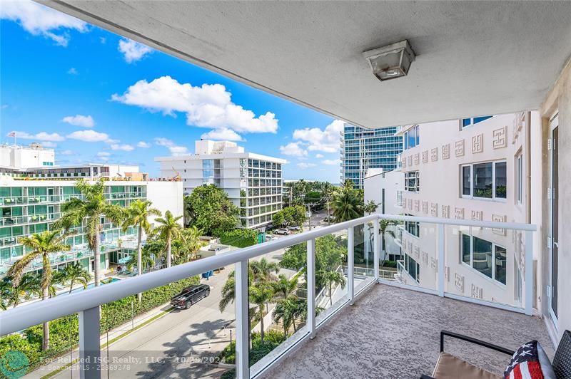 Terrace with ocean and intracoastal views