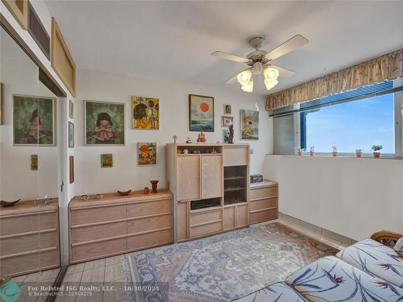 Guest bedroom with ocean view