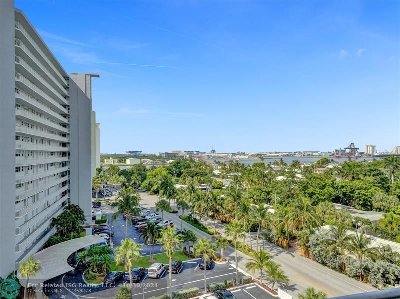 Balcony view of Port Everglades