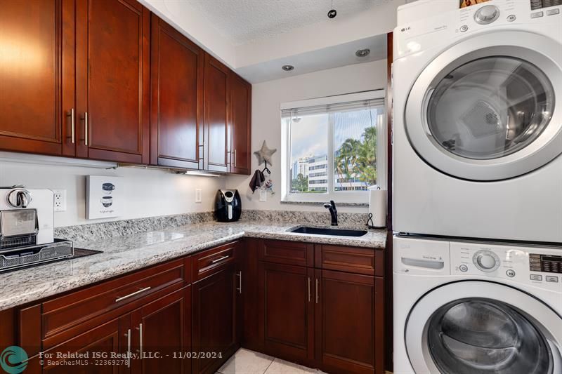 Laundry and Wet Bar