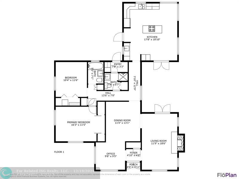 Main House Floor Plan, measurements are done with Flo Plan App. may not be exact