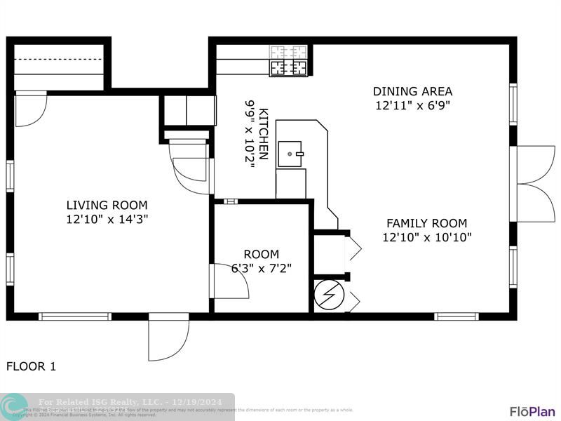 Cottage Floor plan is 1 bed 1 bath, measurements are calculated by Flo Plan app and may not be exact