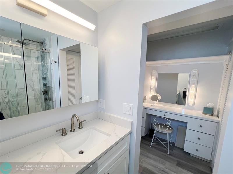 Newly renovated master bath.