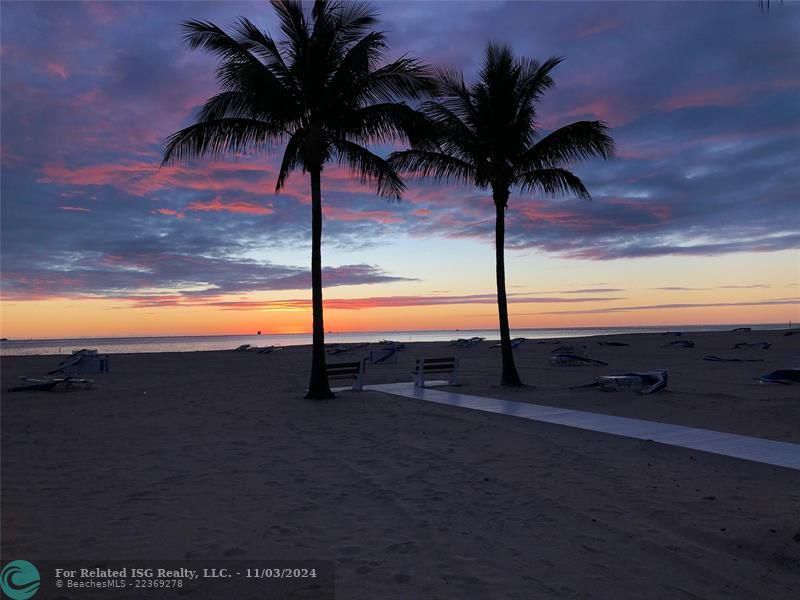 Sunrise at Lago Mar Place beach.