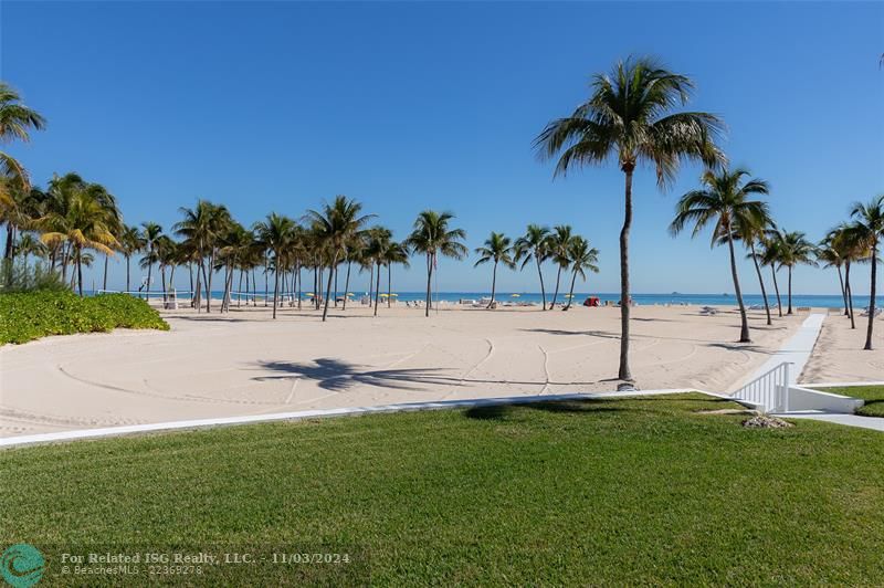 The backyard of Lago Mar Place has postcard beach views.