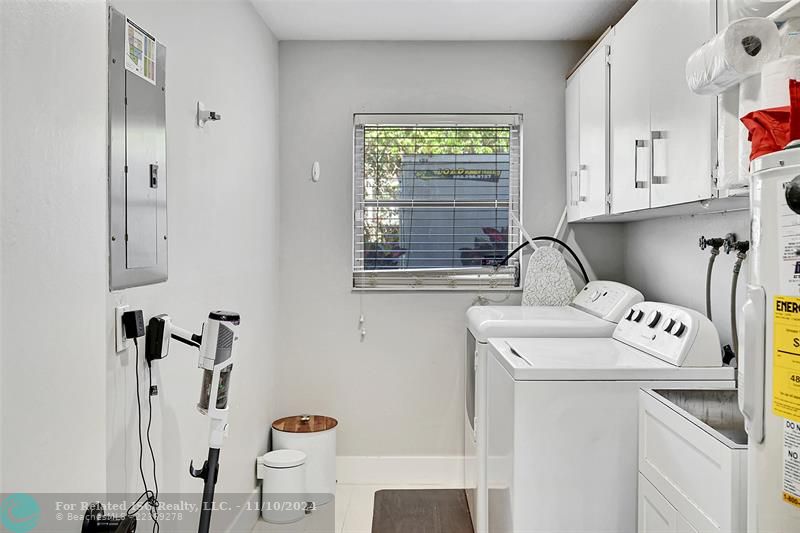 Laundry room off the garage.