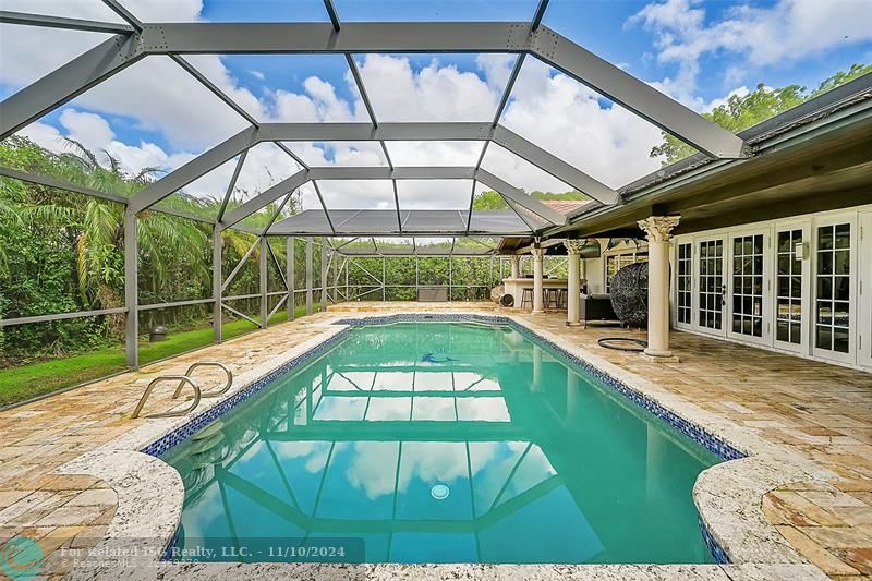 Oversized pool and patio area !