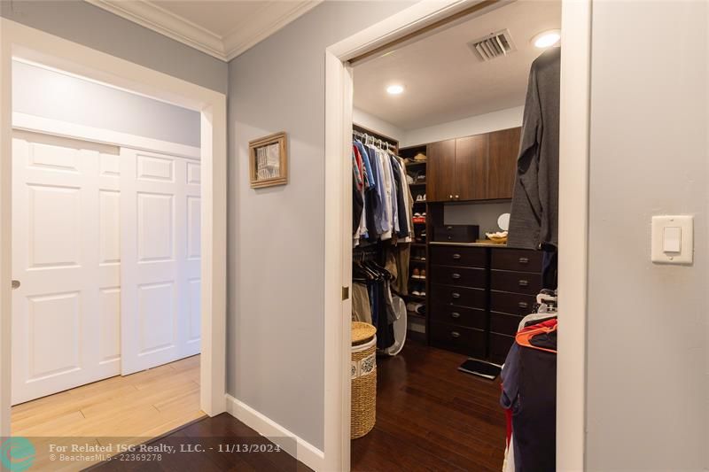 Master walk in closet