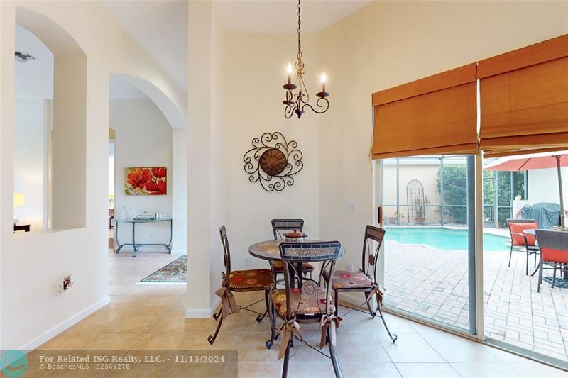 Breakfast nook in kitchen/family room