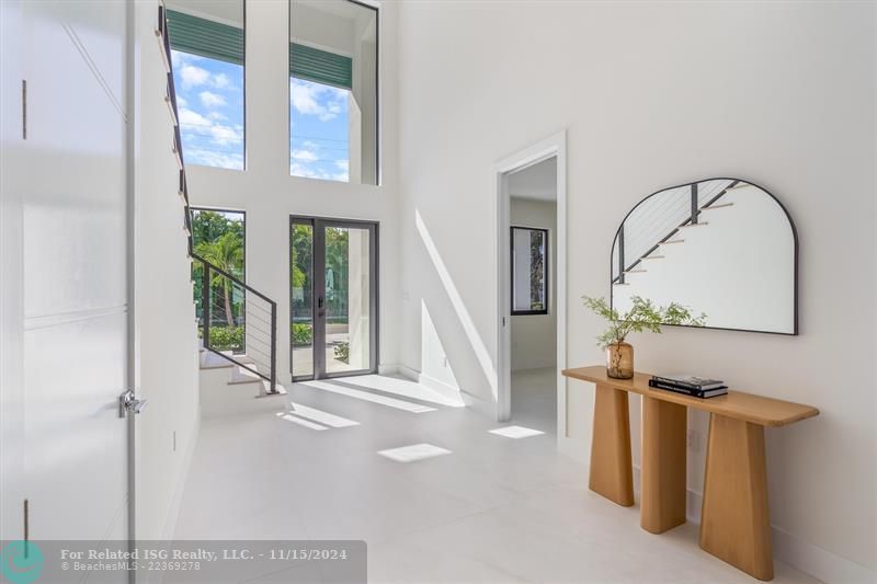 Large open airy foyer