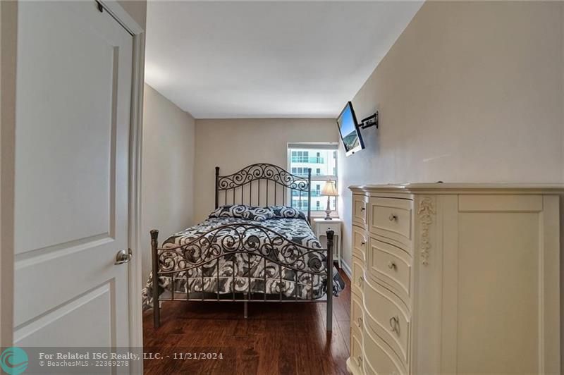 The third bedroom has a closet. It would also make a perfect den or office. The half bath is directly across from the 3rd bedroom.