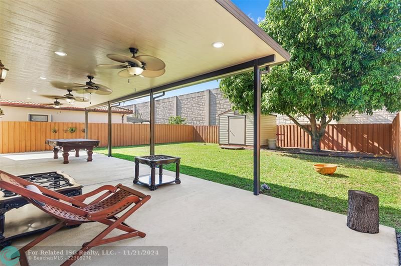 Patio showing Mango Tree