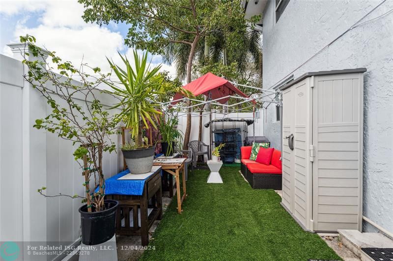 Large patio to enjoy like a private backyard