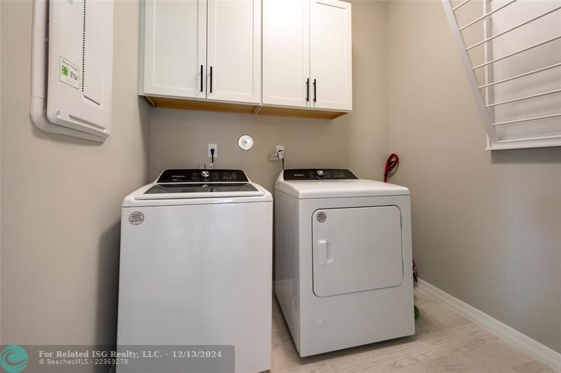 Upstairs laundry room for convenience