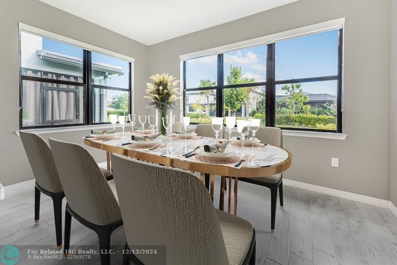 Open dining room with easy access to the kitchen