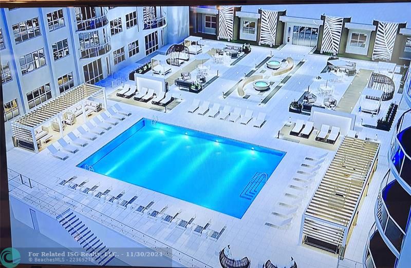 RENDERING OF THE NEW POOL & DECK UNDER CONSTRUCTION