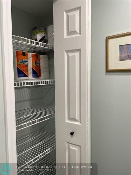 Closet in powder room