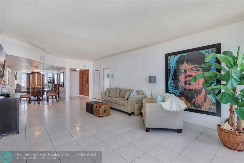 Bright open concept living room