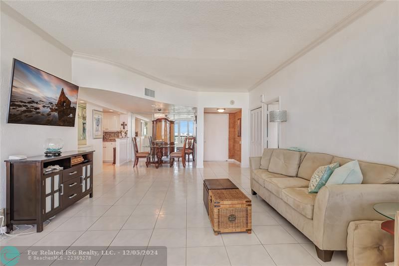 Bright open concept living room