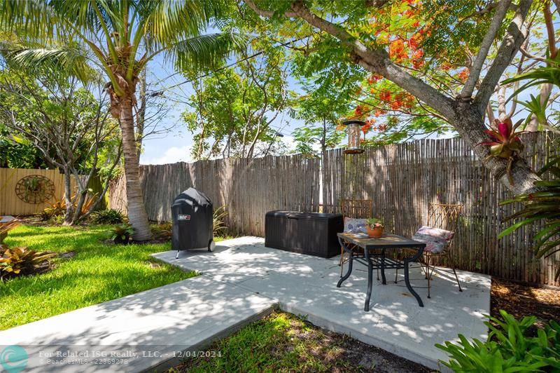 Cozy and sunny backyard