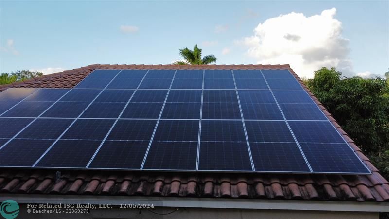 New roof with solar panels