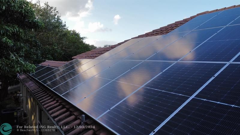 New roof with solar panels