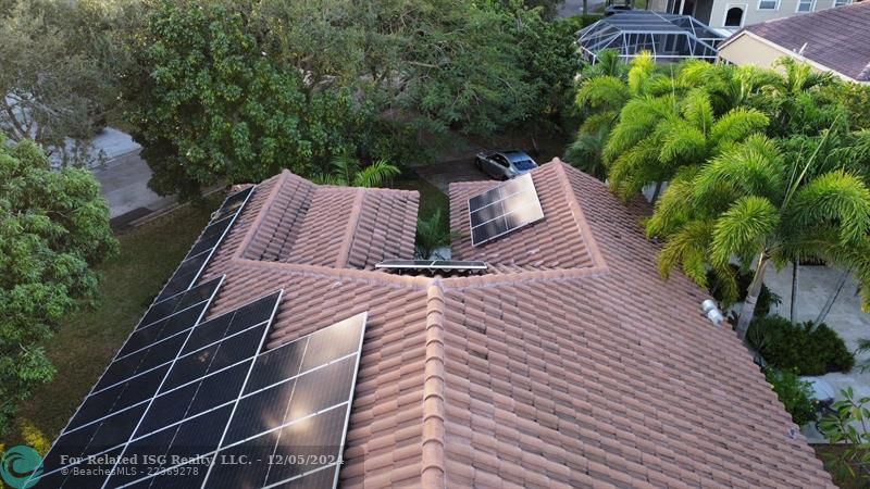 New roof with solar panels