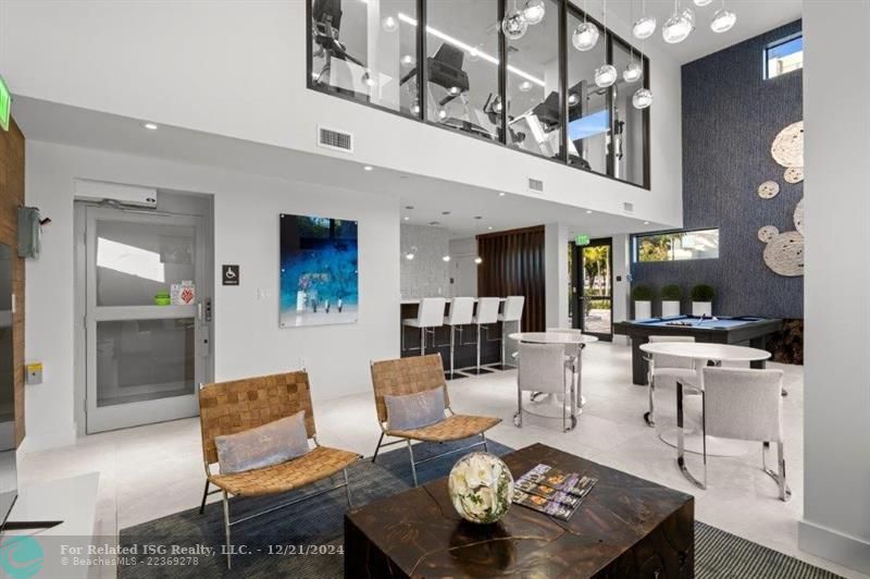 Lounge area in clubhouse