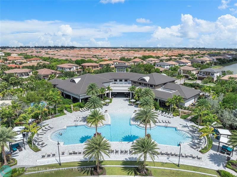 The Back of the Watercrest Clubhouse - The Pool and Lake Views.  Fitness Inside and Year Around Events