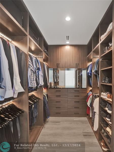 His closet