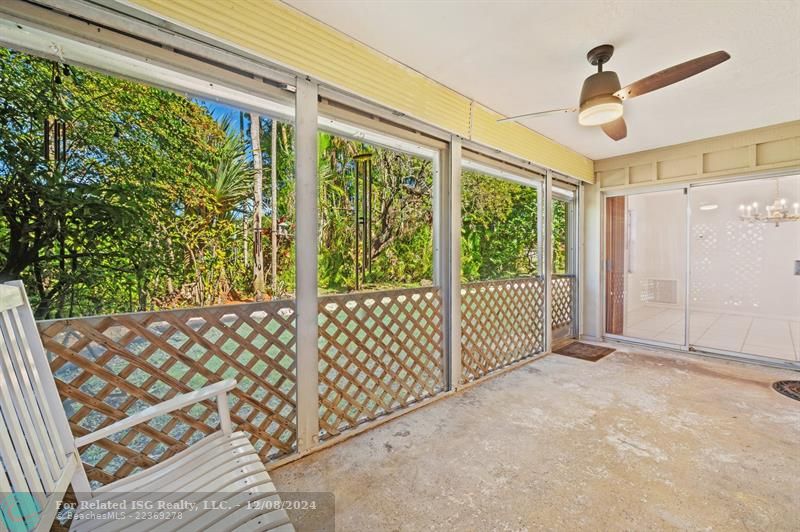 Screened patio