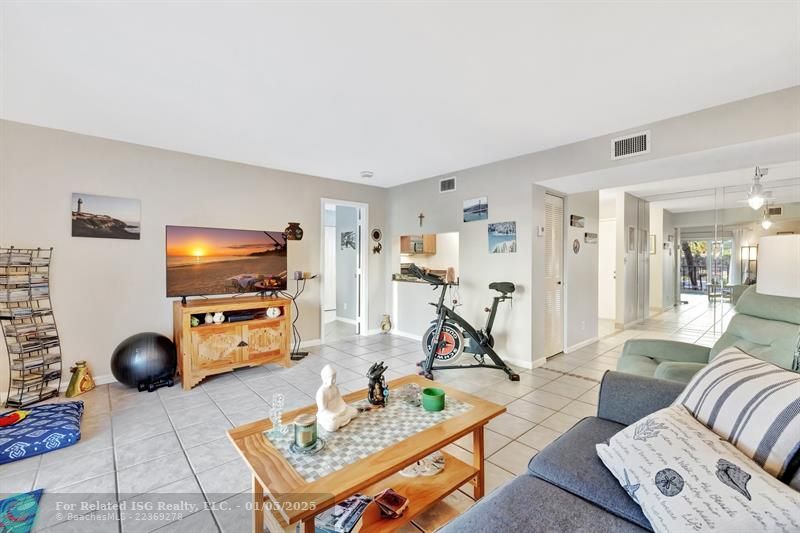 Dining room seen from living room-Ample space for your dining room furniture