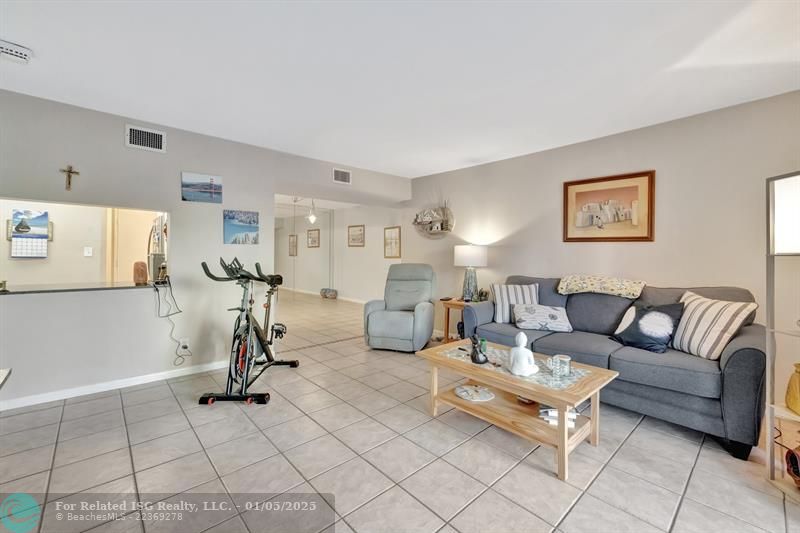 Kitchen is partially open to the living room