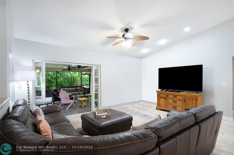 Family Room looking out towards the Patio