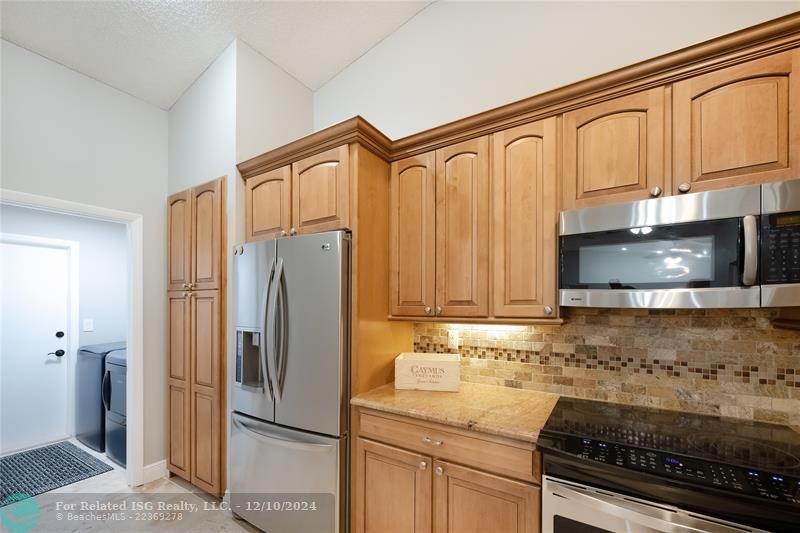 Looking towards pantry and laundry room