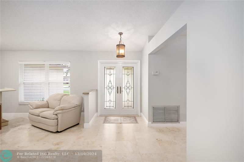 Living room and front door from Family Room