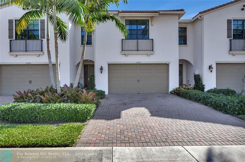 Double paver driveway.