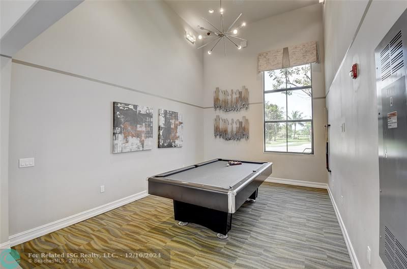 Pool/billiards room.