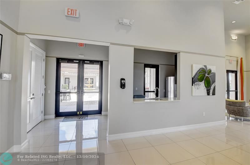 Entry view and kitchen.