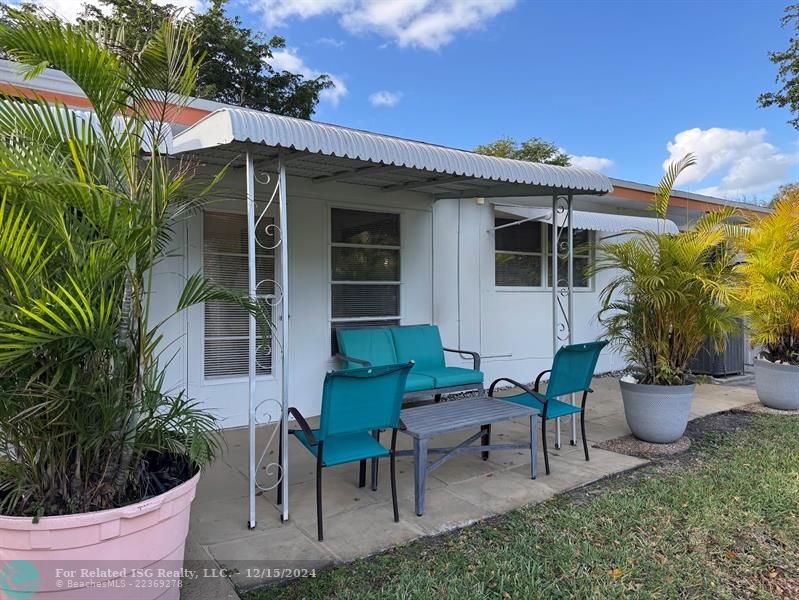 REAR PATIO WITH COVERED AWNING