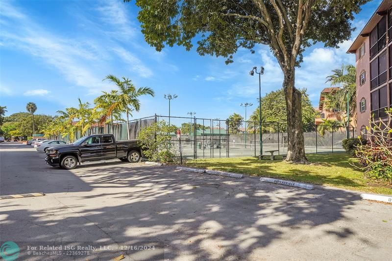 View of Tennis Courts from Front Entrance