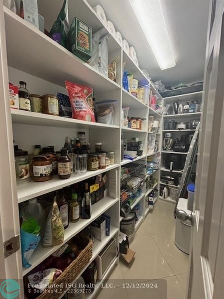 Pantry walk in kitchen