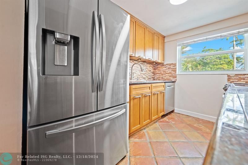 Kitchen with high-end Samsung appliances