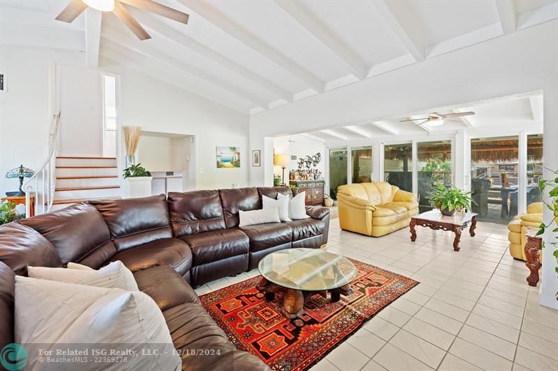 Living Room, impact windows throughout home