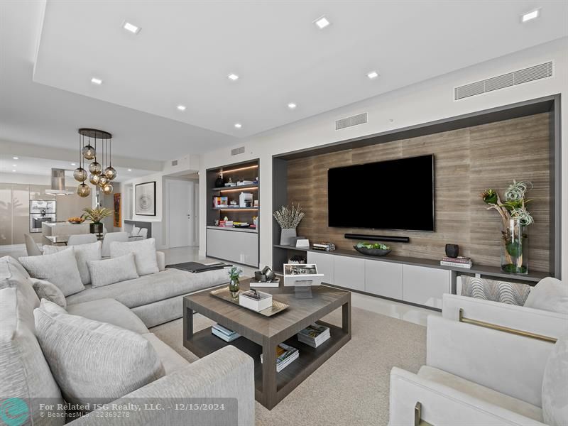 Family Room decorated by SLK Interiors