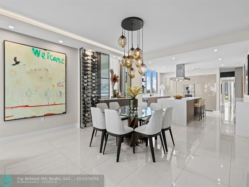 Dining Room decorated by SLK Interiors