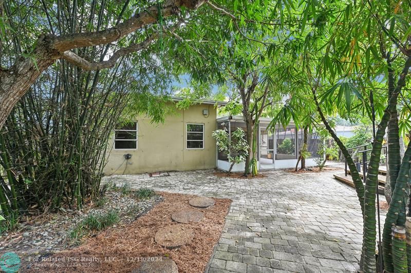 Lush Landscaping in Backyard