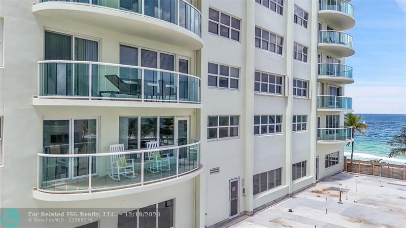 Aerial view of balcony