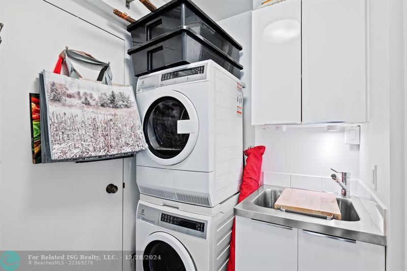 Laundry -storage area inside your unit