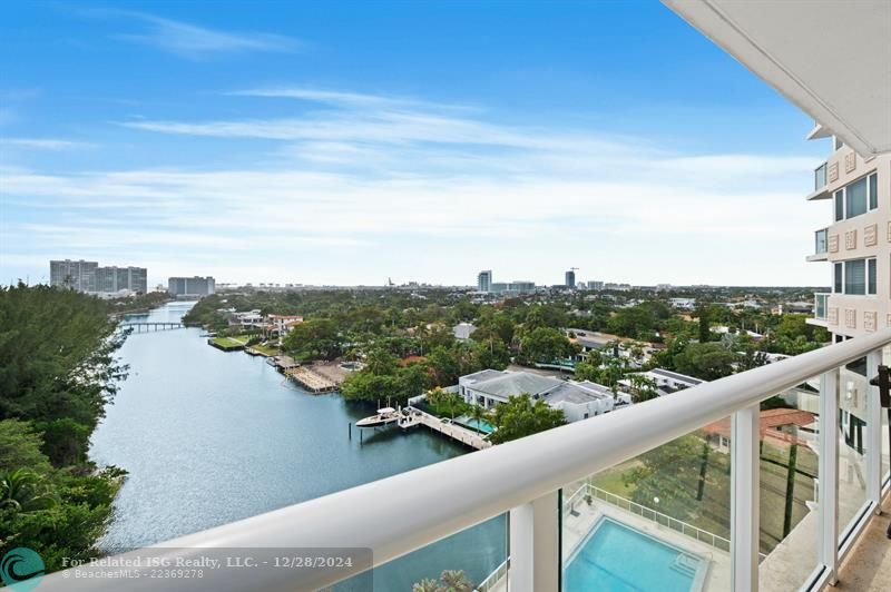 Wide water views looking down to Port Everglades